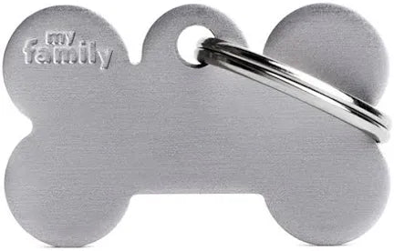 ΤΑΥΤΟΤΗΤΑ ΣΚΥΛΟΥ MY FAMILY BASIC CHROMED BONE TAG MEDIUM 3X2CM