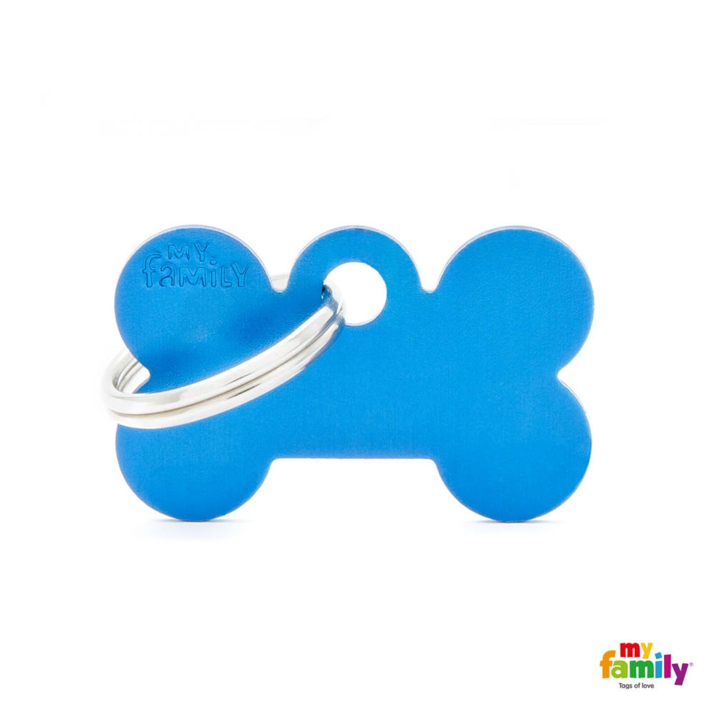 ΤΑΥΤΟΤΗΤΑ ΣΚΥΛΟΥ MY FAMILY BASIC BLUE BONE TAG LARGE 4x2cm