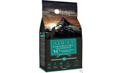 Black Olympus Adult Holistic 2kg Ξηρά Τροφή χωρίς Γλουτένη για Ενήλικους Σκύλους με Αρνί και Καστανό Ρύζι+ΔΩΡΟ ΥΓΡΗ ΤΡΟΦΗ 150γρ