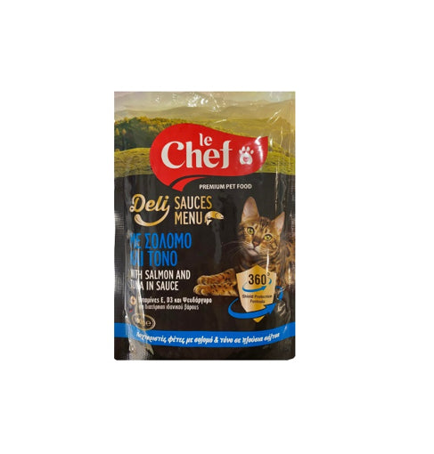 LE CHEF CAT ΦΑΚΕΛΑΚΙ 100g (ΣΟΛΩΜΟΣ - ΤΟΝΟΣ)
