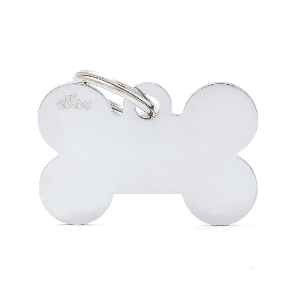 Ταυτότητα Basic Collection Big Bone Silver LARGE 4X2CM