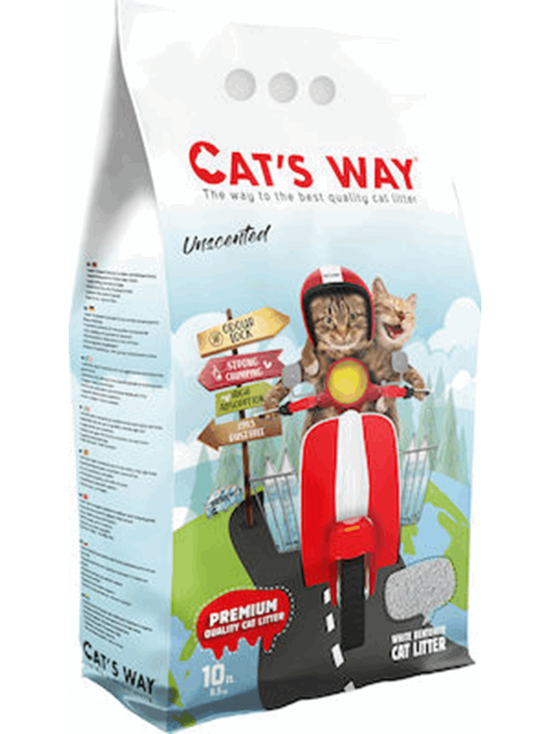 Cat's Way Αμμος Μπετονίτη Χωρίς Αρωμα 18lt
