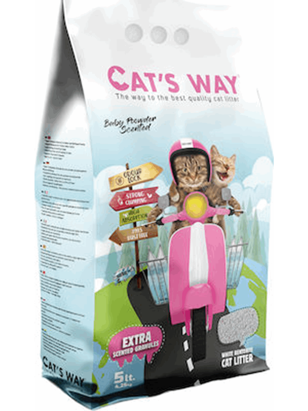 Cat's Way Αμμος Μπετονίτη baby poweder 5lt