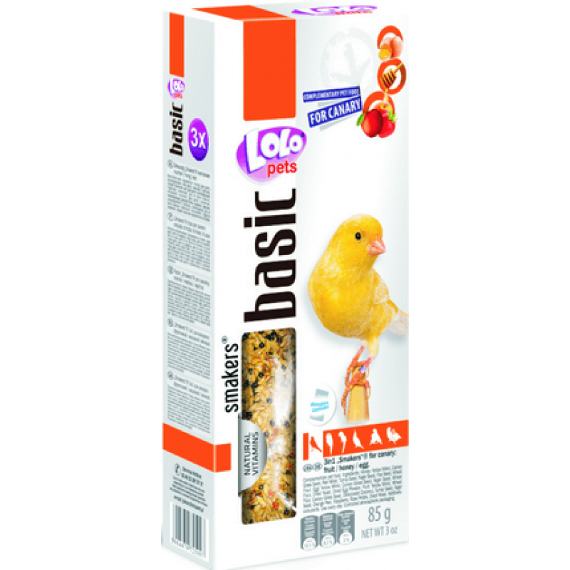 Lolo pets smakers κανάρι με μέλι-φρούτα 2ΤΕΜ
