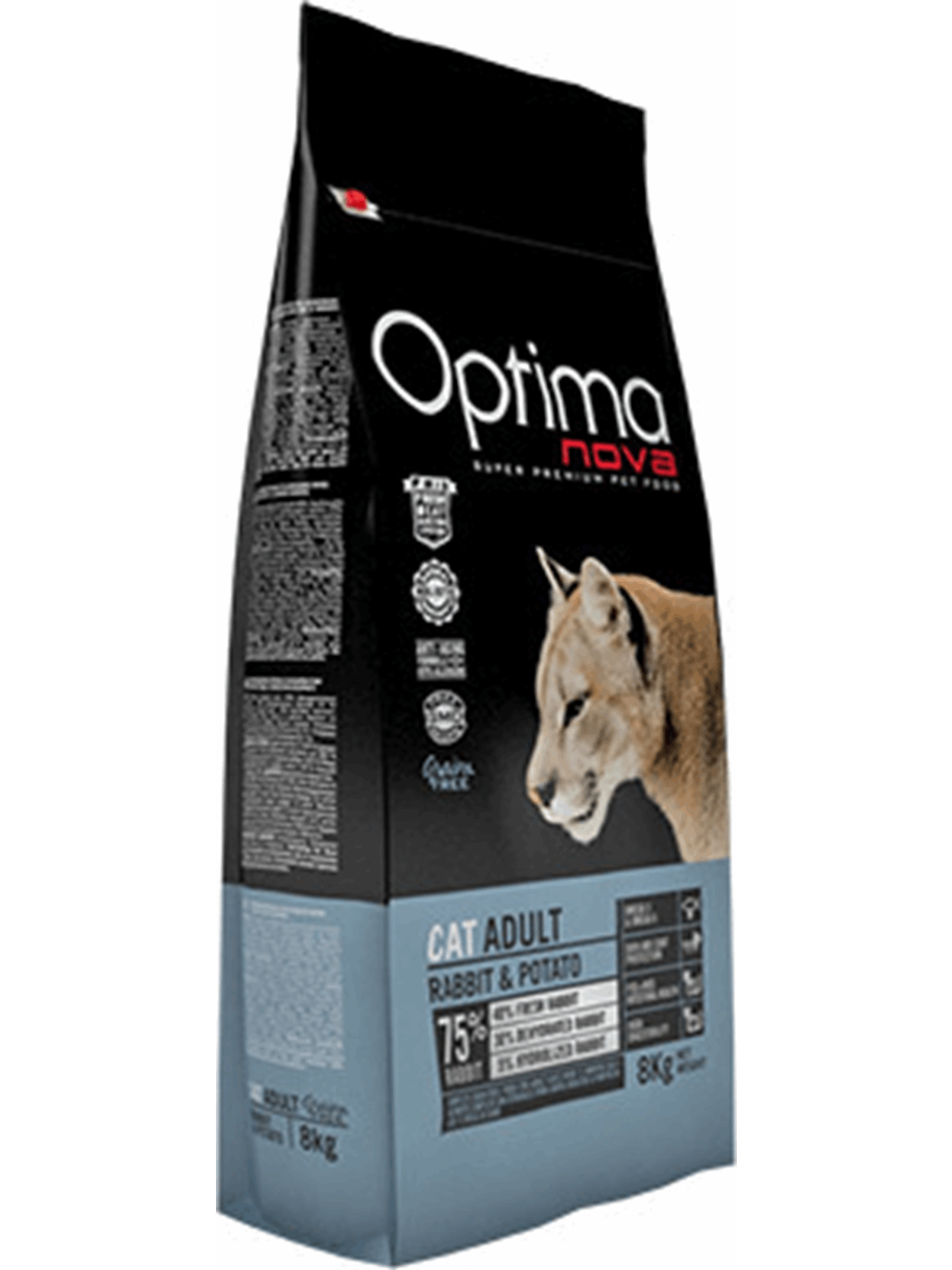 OPTIMANOVA ADULT RABBIT & POTATO 2KG για ενήλικες γάτες+ΔΩΡΟ ΚΟΝΣΕΡΒΑ 400gr PRO CHOICE sterilised