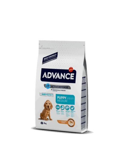 Advance Medium - Puppy Με Κοτόπουλο και Ρύζι 3kg+ΔΩΡΟ ΚΟΝΣΕΡΒΑ PUPPY 400gr