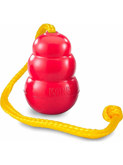 KongClassicRubberΜε Σχοινι Medium 9cm κοκκινο