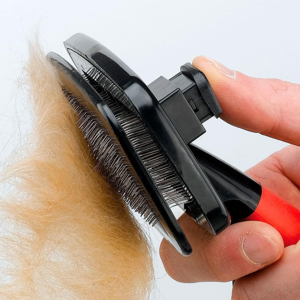 FERPLAST ΒΟΥΡΤΣΑ SLICKER BRUSH SELF CLEANING MEDIUM