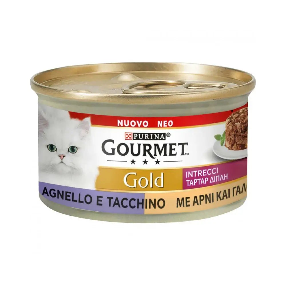 PURINA GOURMET GOLD TARTAR ΜΕ ΑΡΝΙ & ΓΑΛΟΠΟΥΛΑ 85g