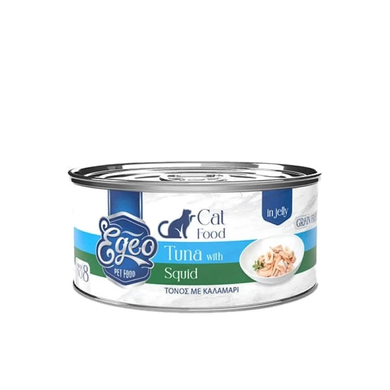 Υγρή Τροφή Γάτας Egeo Cat Adult Τόνος με Καλαμάρι 85gr