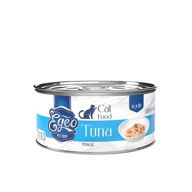 Υγρή Τροφή Γάτας Egeo Cat Adult Τόνος σε Ζελέ 85gr