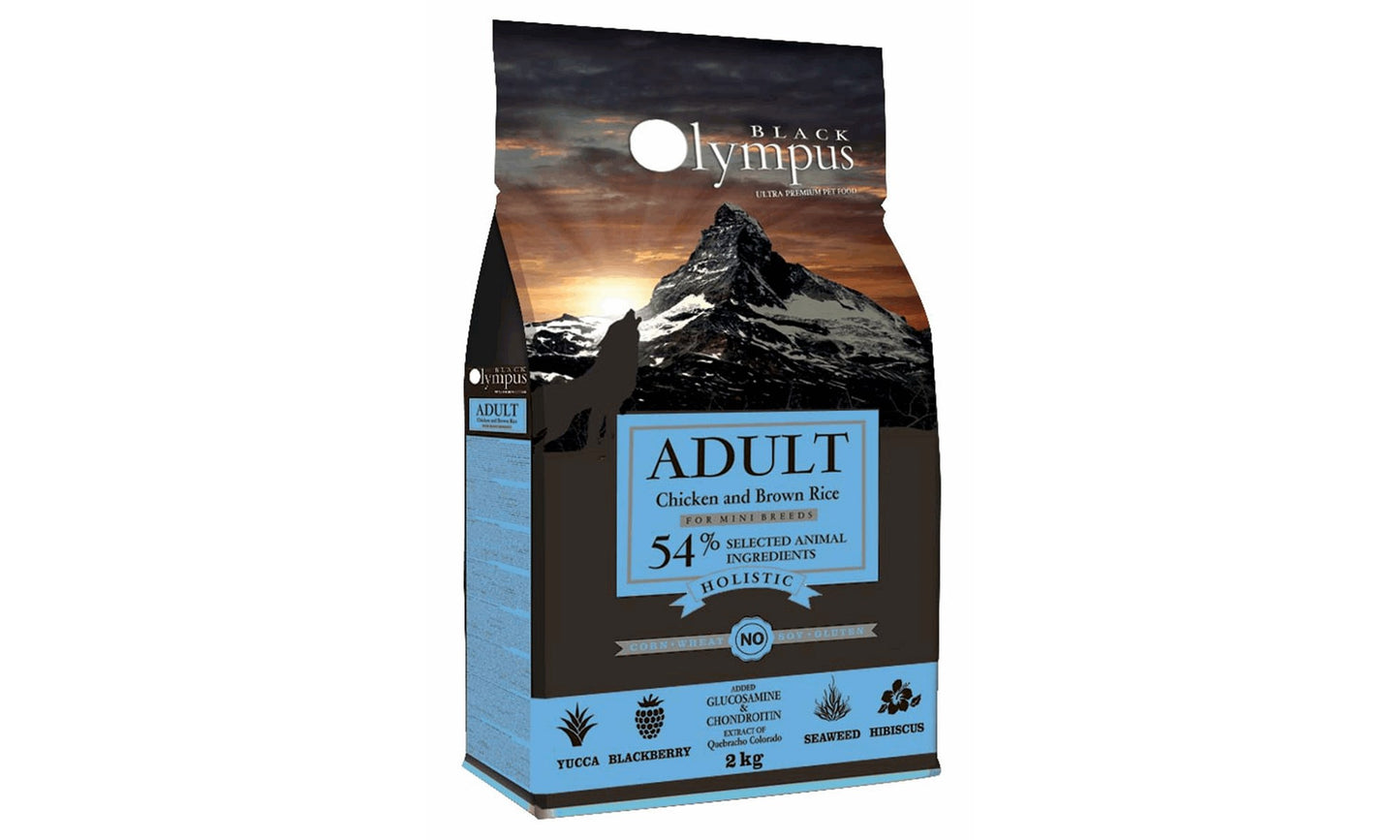 Black Olympus Adult Holistic 2kg Ξηρά Τροφή χωρίς Γλουτένη για Ενήλικους Σκύλους Μικρόσωμων Φυλών με Καστανό Ρύζι και Κοτόπουλο+ΔΩΡΟ ΥΓΡΗ ΤΡΟΦΗ  150γρ