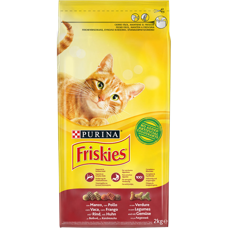 ΓΑΤΟΤΡΟΦΗ FRISKIES ΒΟΔΙΝΟ, ΚΟΤΟΠΟΥΛΟ Κ ΛΑΧΑΝΙΚΑ 2KG