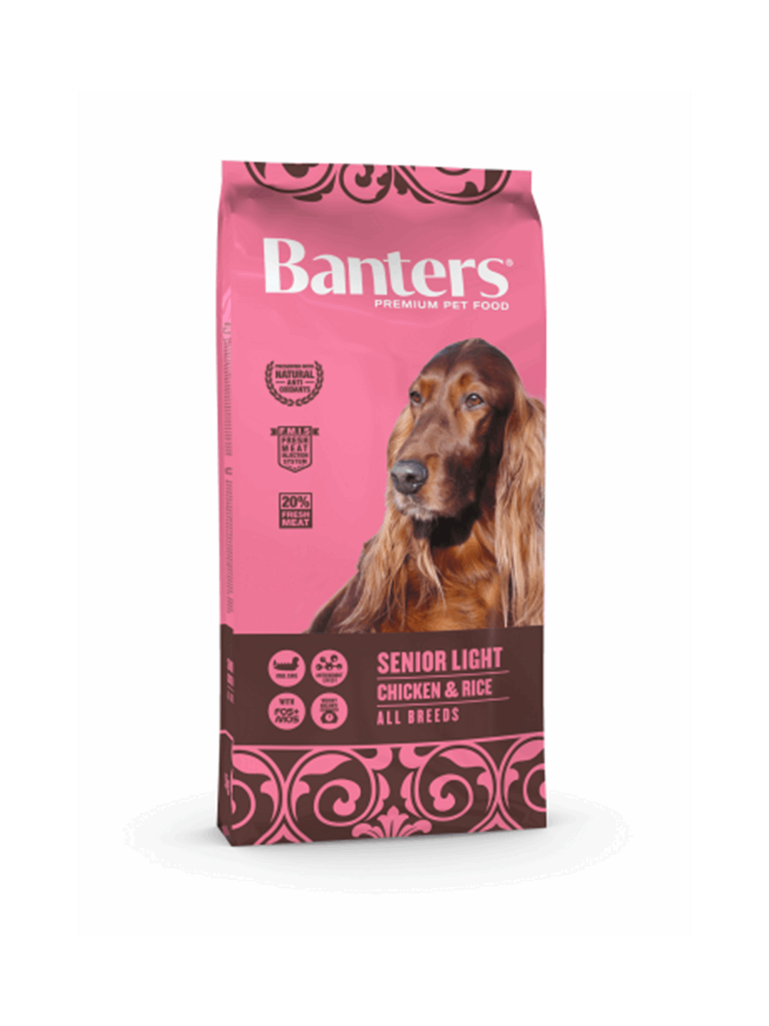 BANTERS SENIOR LIGHT-STERILISED CHICKEN & RICE 15KG+ΔΩΡΟ ΚΟΝΣΕΡΒΑ 800γρ