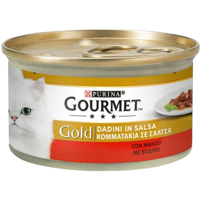 PURINA GOURMET GOLD Κομματάκια σε σάλτσα ΜΕ ΒΟΔΙΝΟ 85g