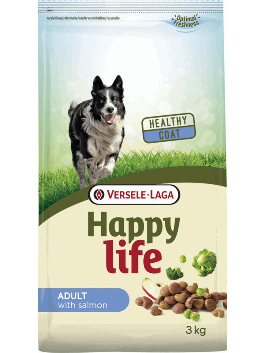 Versele Laga Happy Life Adult 15kg Ξηρά Τροφή για Ενήλικους Σκύλους με Σολομό+ΔΩΡΟ ΚΟΝΣΕΡΒΑ ΣΚΥΛΟΥ 1240γρ
