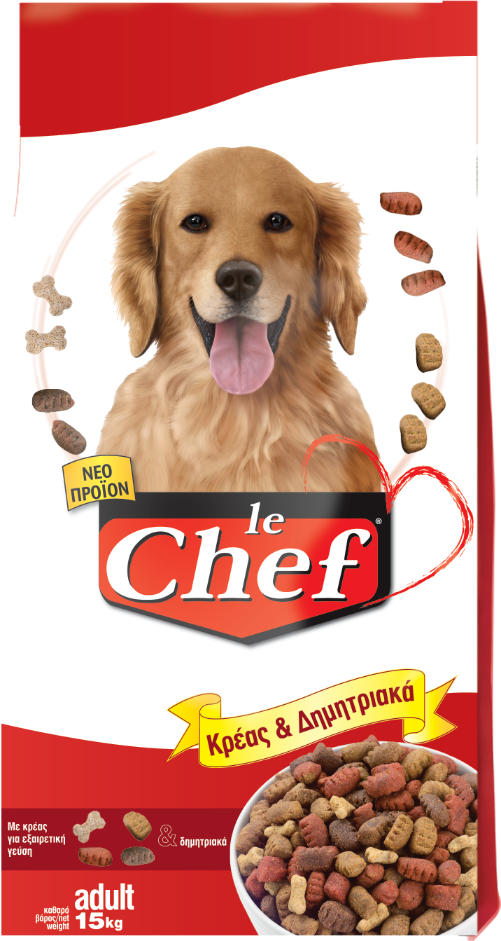 LE CHEF ΣΚΥΛΟΣ ΞΗΡΗ 15kg+ΔΩΡΟ 1240γρ κονσερβα