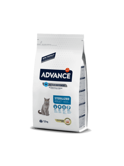 Advance Cat Αdult - Sterilised 1,5kg με Γαλοπούλα+ΔΩΡΟ ΥΓΡΗ ΤΡΟΦΗ