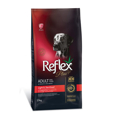 Reflex Plus Medium/Large Light & Sterilised Adult Lamb 15kg για Στειρωμένους Σκύλους+ΔΩΡΟ ΛΙΧΟΥΔΙΑ CELEBRATE FRESH