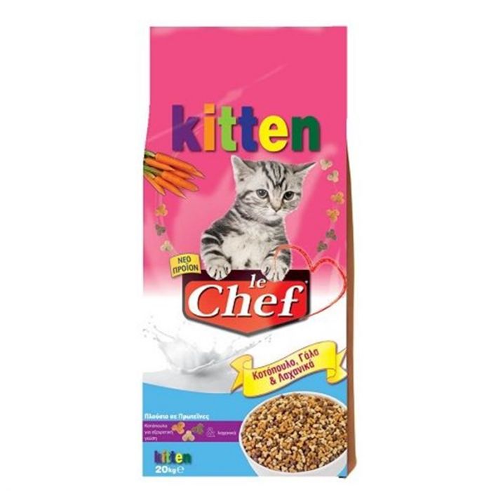Le Chef Kitten τροφη με γαλα και κοτοπουλο 15kg