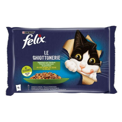 PURINA FELIX ΠΟΛΥΣΥΣΚΕΥΑΣΙΑ ΜΕ ΒΟΔΙΝΟ & ΚΟΤΟΠΟΥΛΟ ΣΕ ΖΕΛΕ 4x85gr