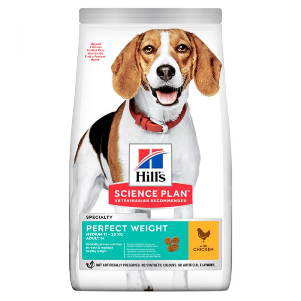 HILL'S SCIENCE PLAN ADULT DOG PERFECT WEIGHT MEDIUM ΜΕ ΚΟΤΟΠΟΥΛΟ 2kg