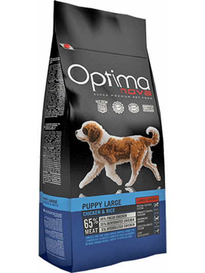 OPTIMANOVA LOW GRAIN PUPPY LARGE CHICKEN & RICE 12KG