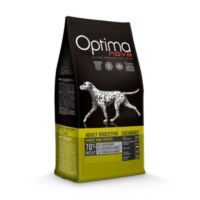 Optimanova Adult Digestive 2kg Ξηρά Τροφή χωρίς Σιτηρά για Ενήλικους Σκύλους με Πατάτες+ΔΩΡΟ PIPER 400gr