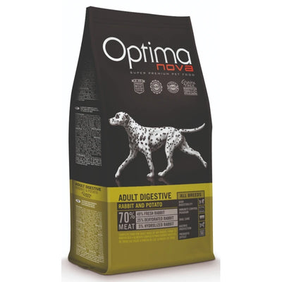 OPTIMANOVA GRAIN FREE ADULT DIGESTIVE RABBIT & POTATO 12KG ΓΙΑ ΕΥΑΙΣΘΗΤΟ ΠΕΠΤΙΚΟ ΣΥΣΤΗΜΑ