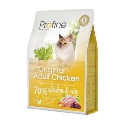 Profine Original Adult Ξηρά Τροφή για Ενήλικες Γάτες με Κοτόπουλο / Ρύζι 2kg+ΔΩΡΟ ΥΓΡΗ ΤΡΟΦΗ 100γρ